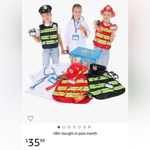Role Play costume set kids. Ages 3+ excellent condition!